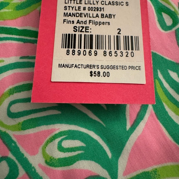 NWT Lilly Pulitzer Little Lilly Classic Shift Mandevilla Baby Fin and Flippers - Picture 4 of 4